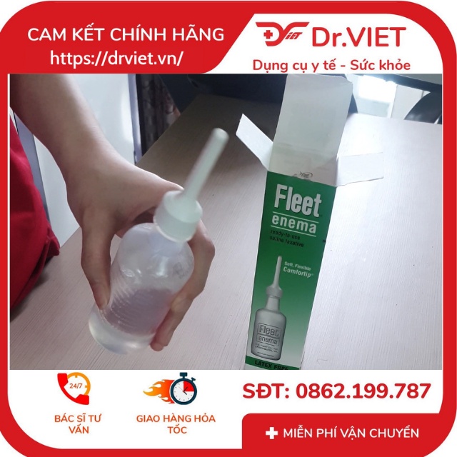 Dung dịch bơm Fleet Enema chai 133ml - Dung dịch hạn chế bệnh táo bón không thường xuyên, làm sạch ruột