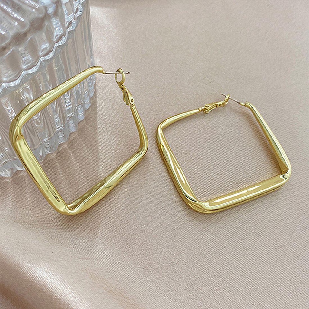 Khuyên Tai Vòng Lớn MXMUSTY|Khuyên Tai Hình Học Phong Cách Punk Hàn Quốc Quyến Rũ Cho Nữ