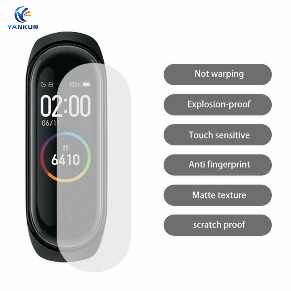 Set 10 Miếng Dán Bảo Vệ Mặt Đồng Hồ Xiaomi Mi Band 4