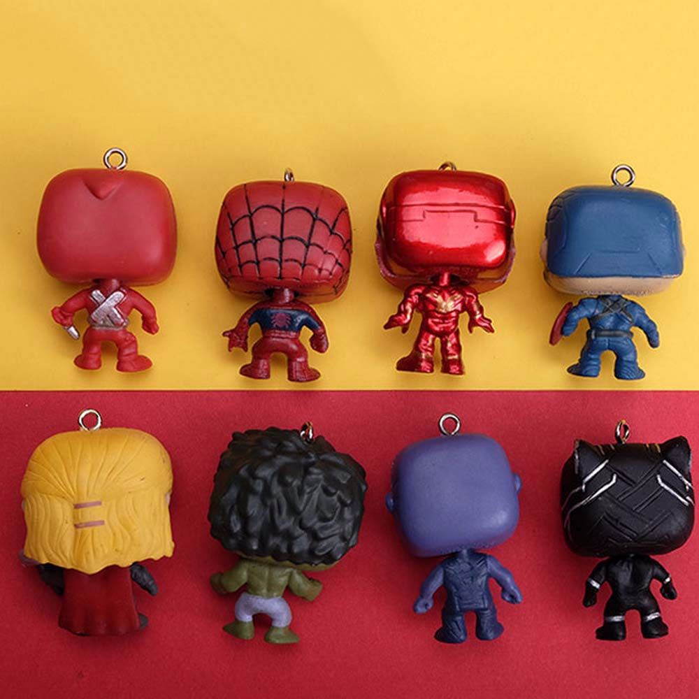 Móc khóa hình nhân vật siêu anh hùng marvel avengers dễ thương