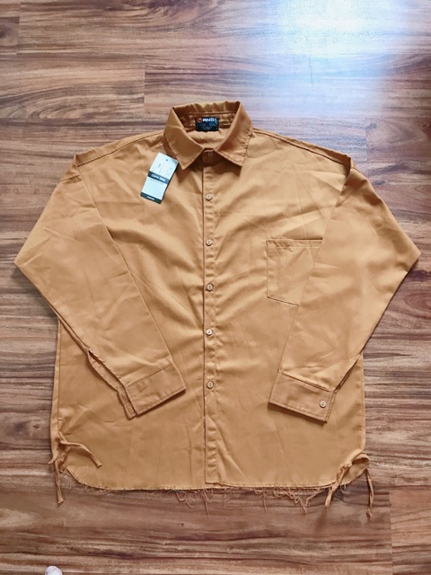 Áo khoác sơ mi kaki tay dài nam nữ unisex form Hàn quốc