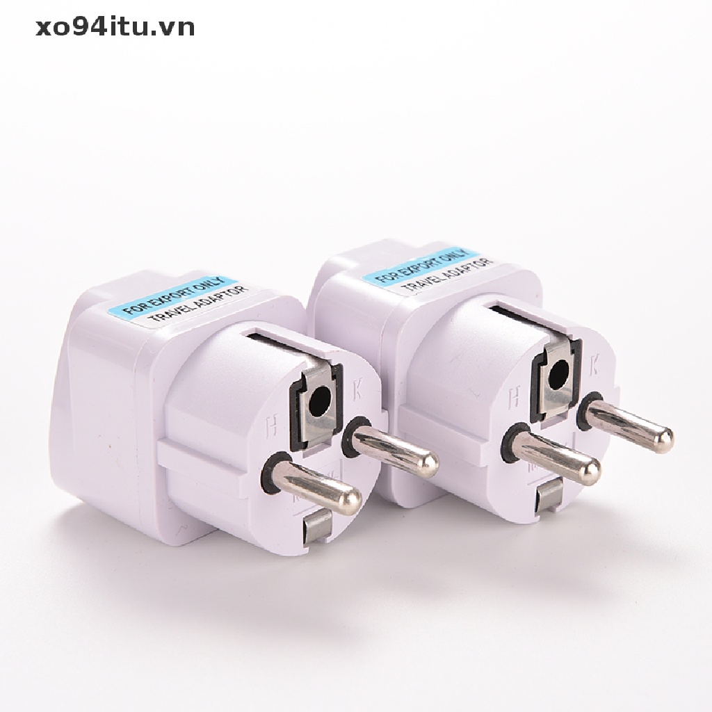 XOITU New Portable UK US AU to EU European Power Socket Plug Adapter Travel Converter .