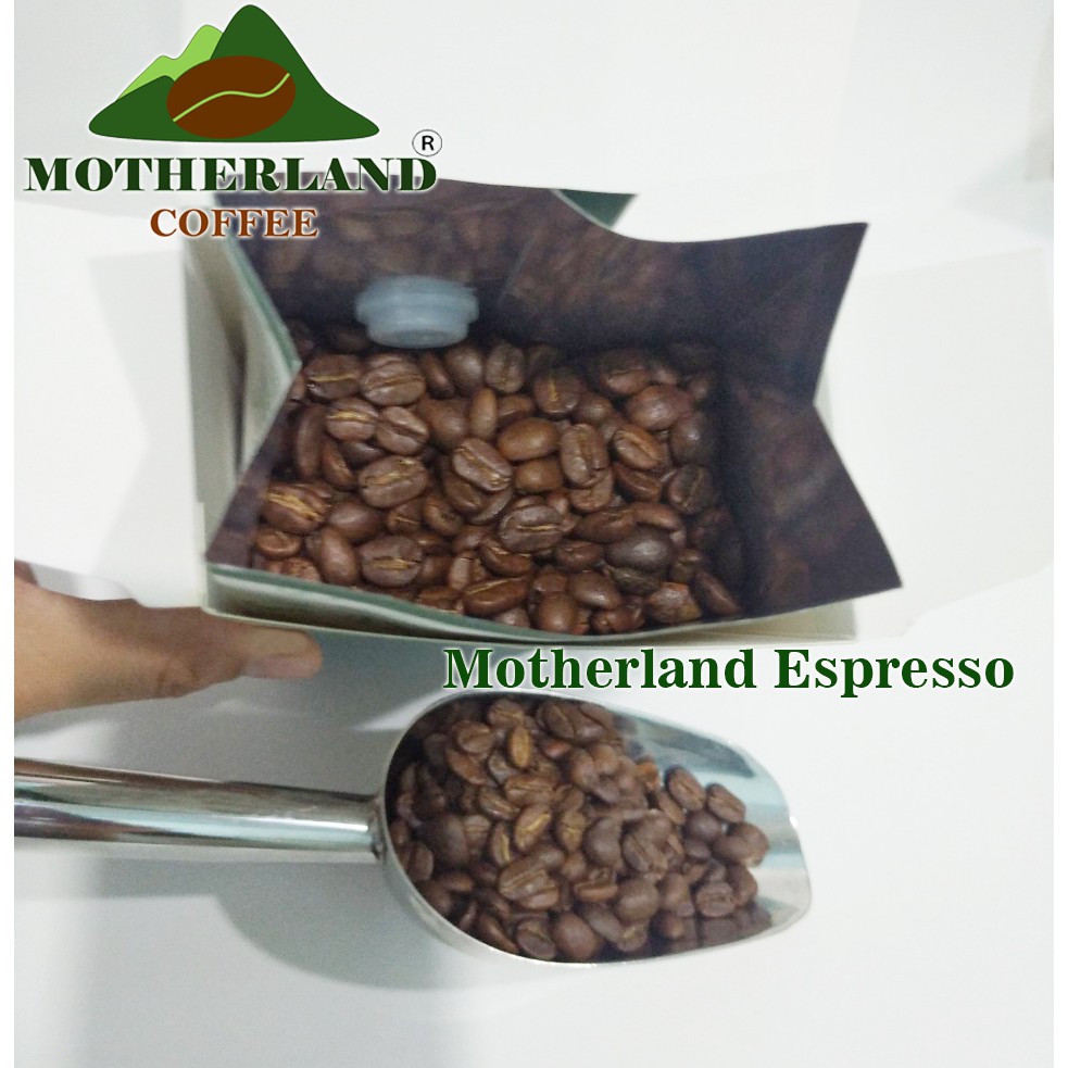 Motherland Espresso cà phê hạt pha máy hộp 250g