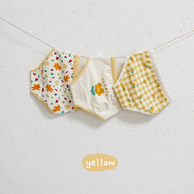 Set 3 Quần Lót Cotton Mềm Mại Thoáng Khí Thoải Mái Cho Bé Gái