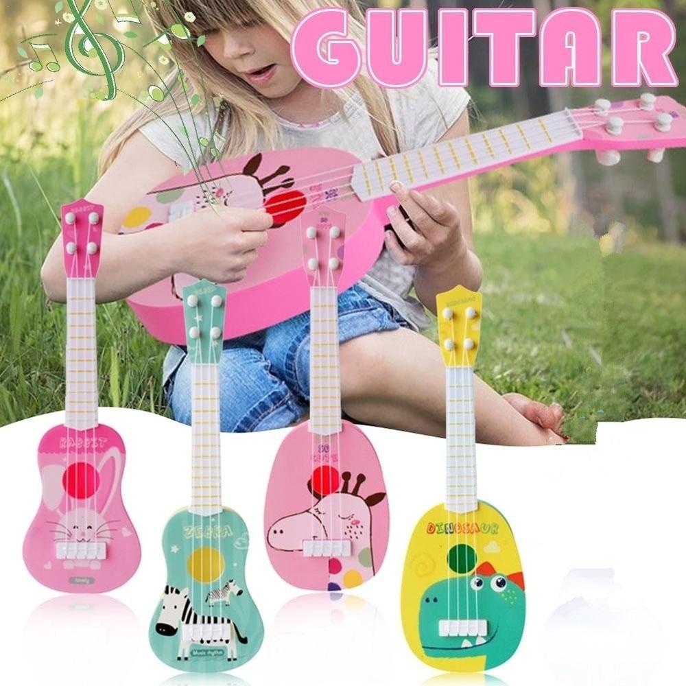 1 Đồ Chơi Đàn Ghita In Họa Tiết Động Vật Hoạt Hình Vui Nhộn Giáo Dục Sớm Cho Bé