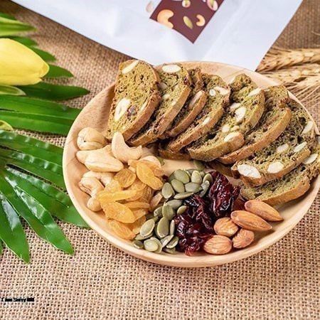 Bánh BISCOTTI 3 vị vani/chocolate/matcha EATCLEAN Foods - Bánh ăn kiêng giảm cân không đường