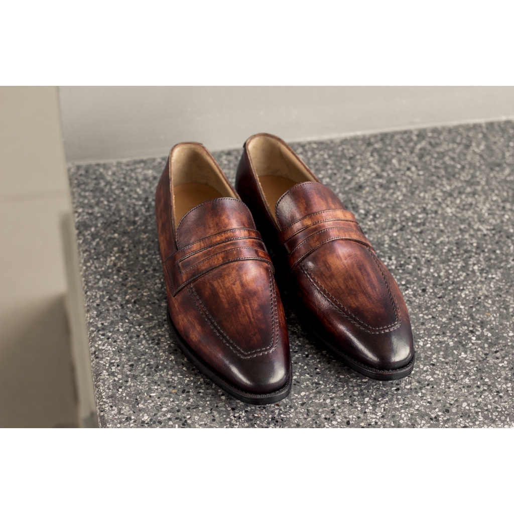 Giày tây nam da bê Loafer thủ công cao cấp VH 29 của thương hiệu Vyhofoco sản xuất bởi CNES SHOEMAKER