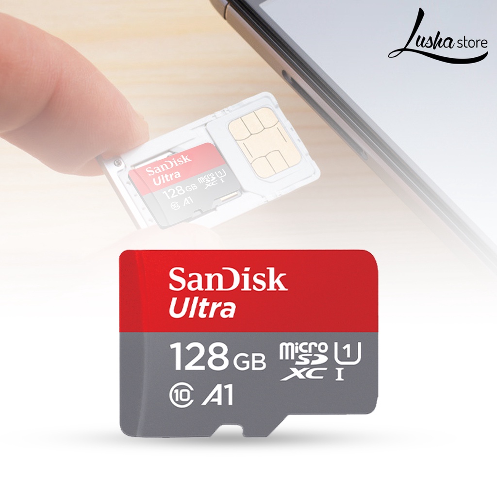 ☃Lushastore Thẻ Nhớ Sandisk 64GB / 128GB / 256GB / 512GB TF / SD Siêu Mỏng Chống Thấm Nước | BigBuy360 - bigbuy360.vn