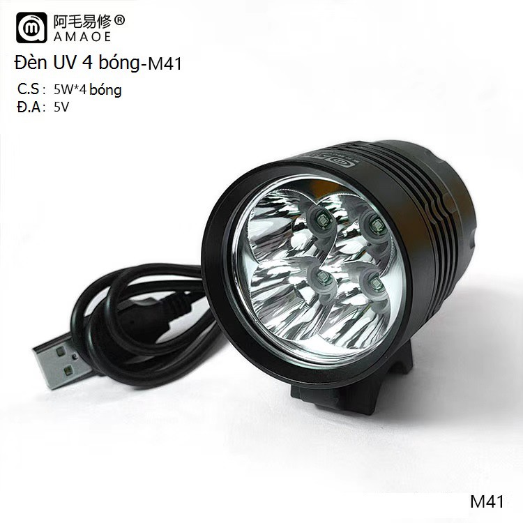 Đèn UV M41 4 bóng công suất lớn thân vỏ kim loại