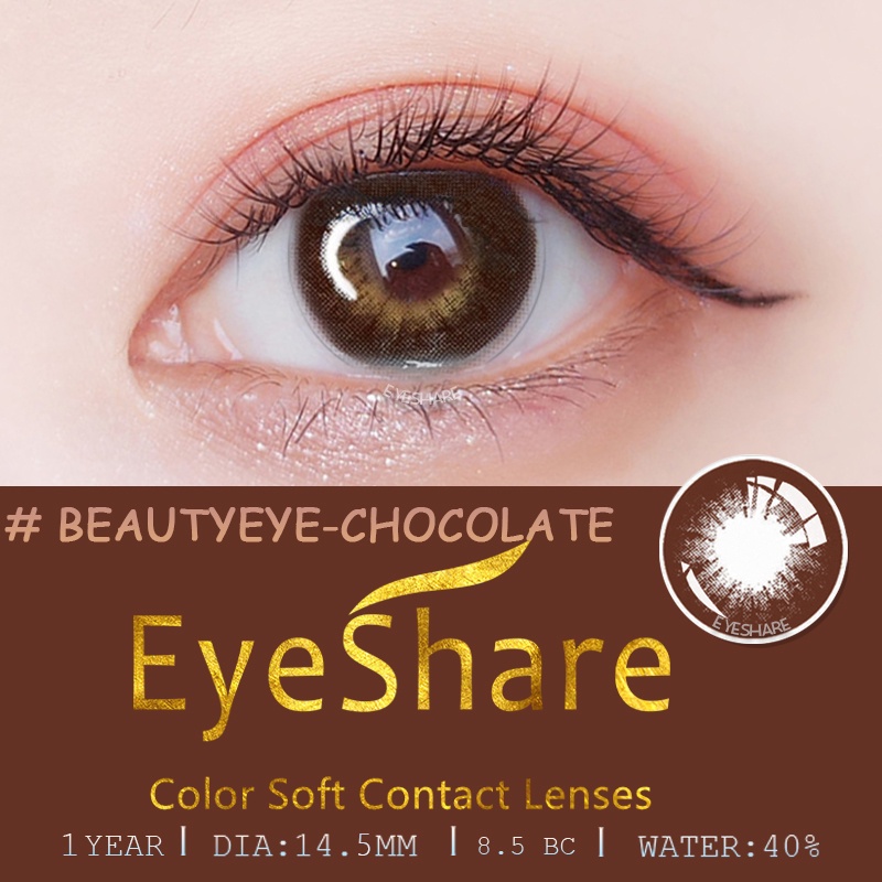EYESHARE [Hàng mới về] Cặp kính áp tròng mềm mại màu sắc tự nhiên