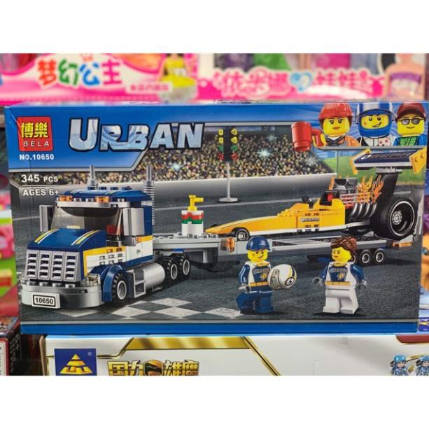 Đồ chơi xếp hình lắp ghép URBAN BELA 10650 đội đua xe Dragster