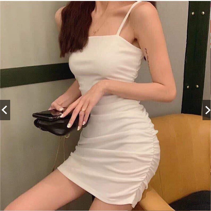 ĐẦM 2 DÂY, VÁY HAI DÂY BODY NHÚN EO CAO CẤP
