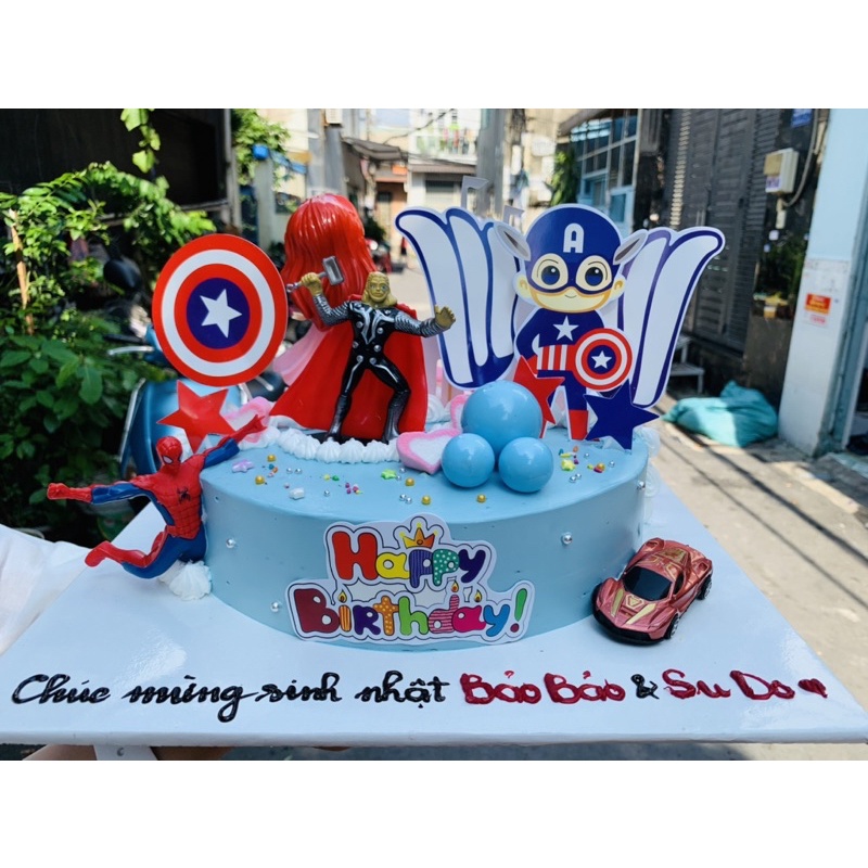 Bánh sinh nhật/bánh kem bé trai bé gái cùng 1 bánh, chỉ nhận bánh lớn
