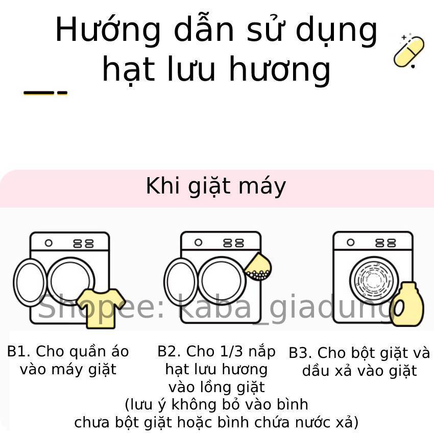 Hạt xả thơm quần áo Hạt lưu hương quần áo dạng túi nhỏ tan trong nước GALA HOME