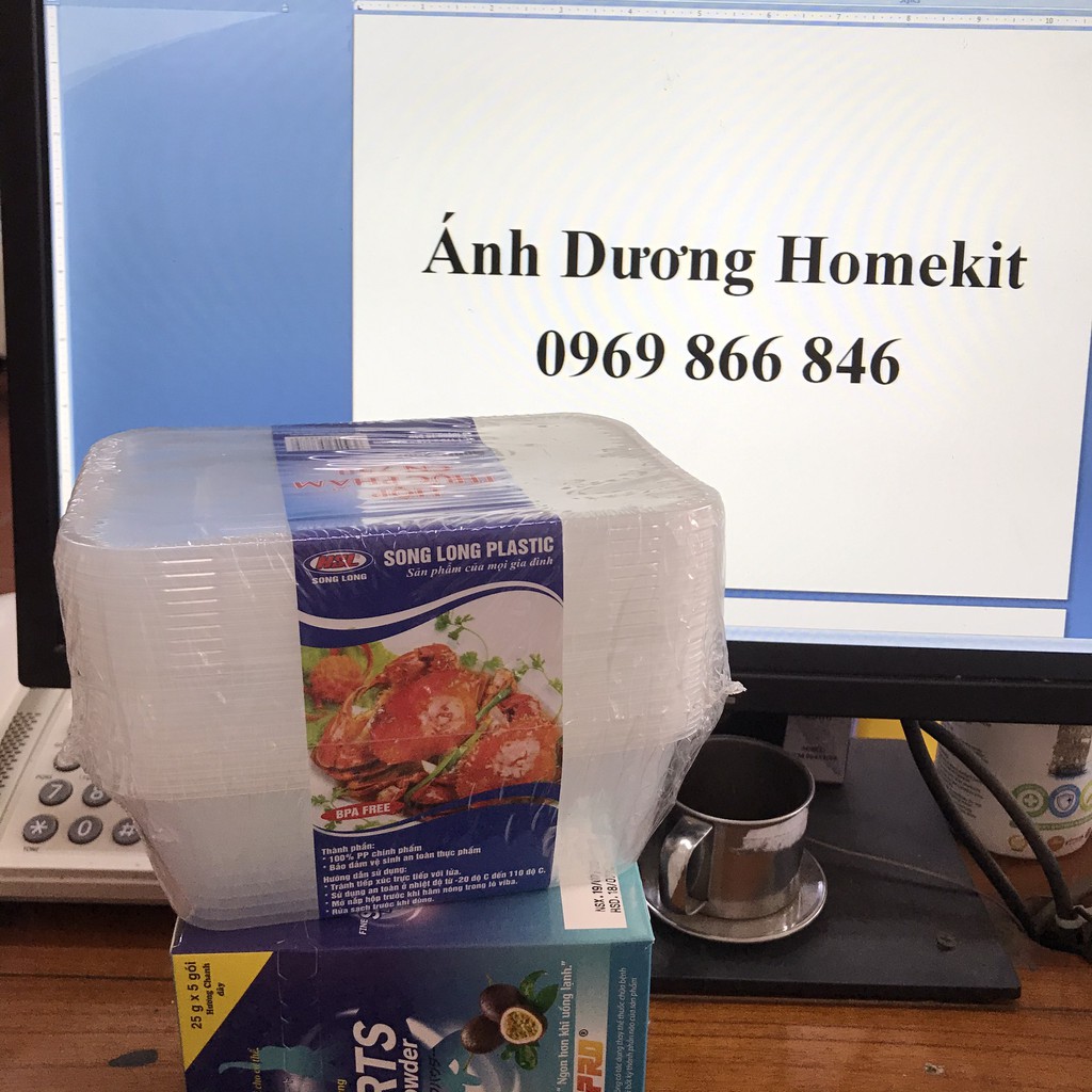 Bộ 10 hộp đựng thực phẩm trong suốt Song Long Plastic anhduonghomekit