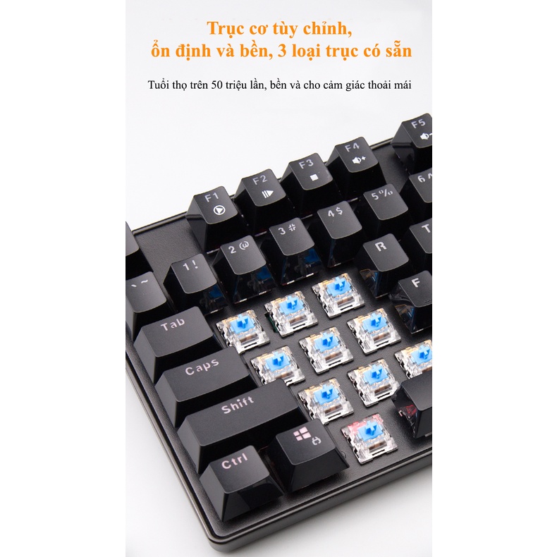 Bàn phím quang cơ không dây Newmen GM335,Hotswap,Keycap PBT siêu bền,độ bền trên 50M lần nhấp,LED nền, 2 chế độ kết nối