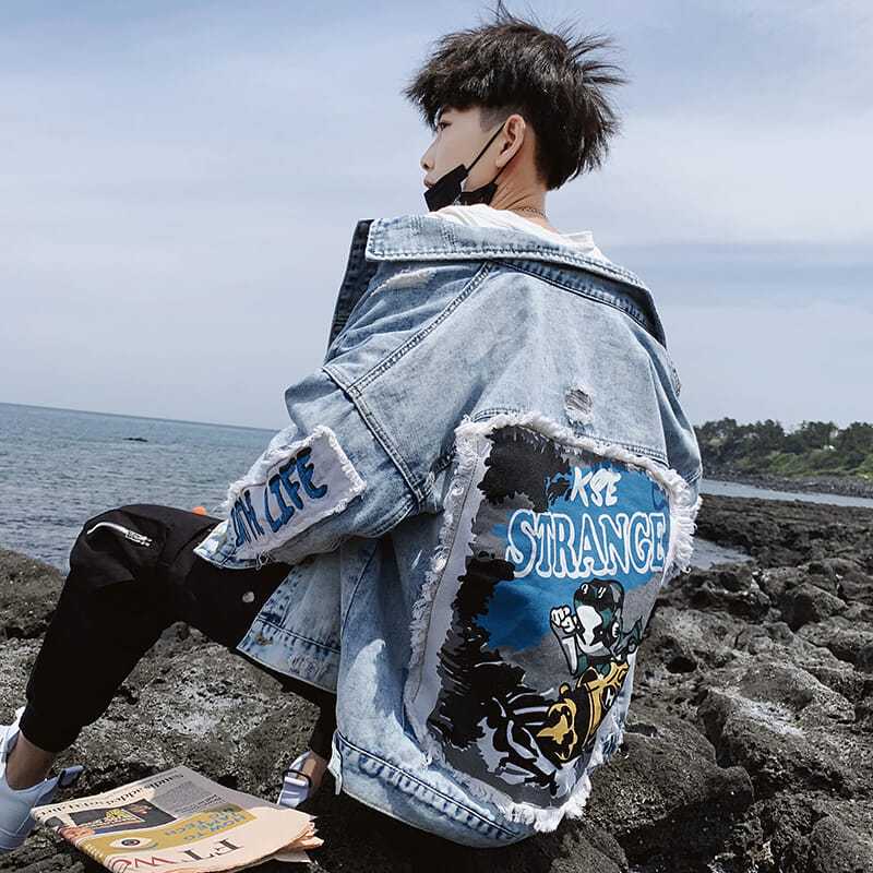 Áo Khoác Denim Phong Cách Hàn Quốc Mới Cho Nam