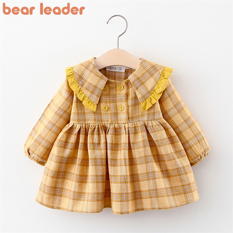 Đầm công chúa BEAR LEADER họa tiết hoa thời trang mùa thu dành cho bé gái