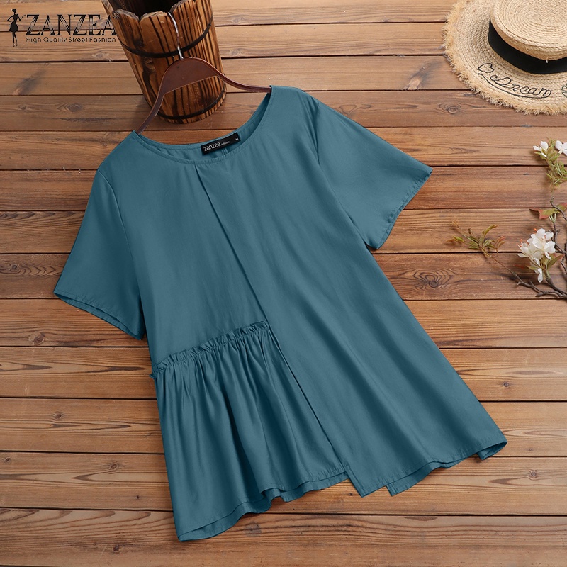 Áo Zanzea tay ngắn thiết kế độc đáo thời trang dành cho nữ