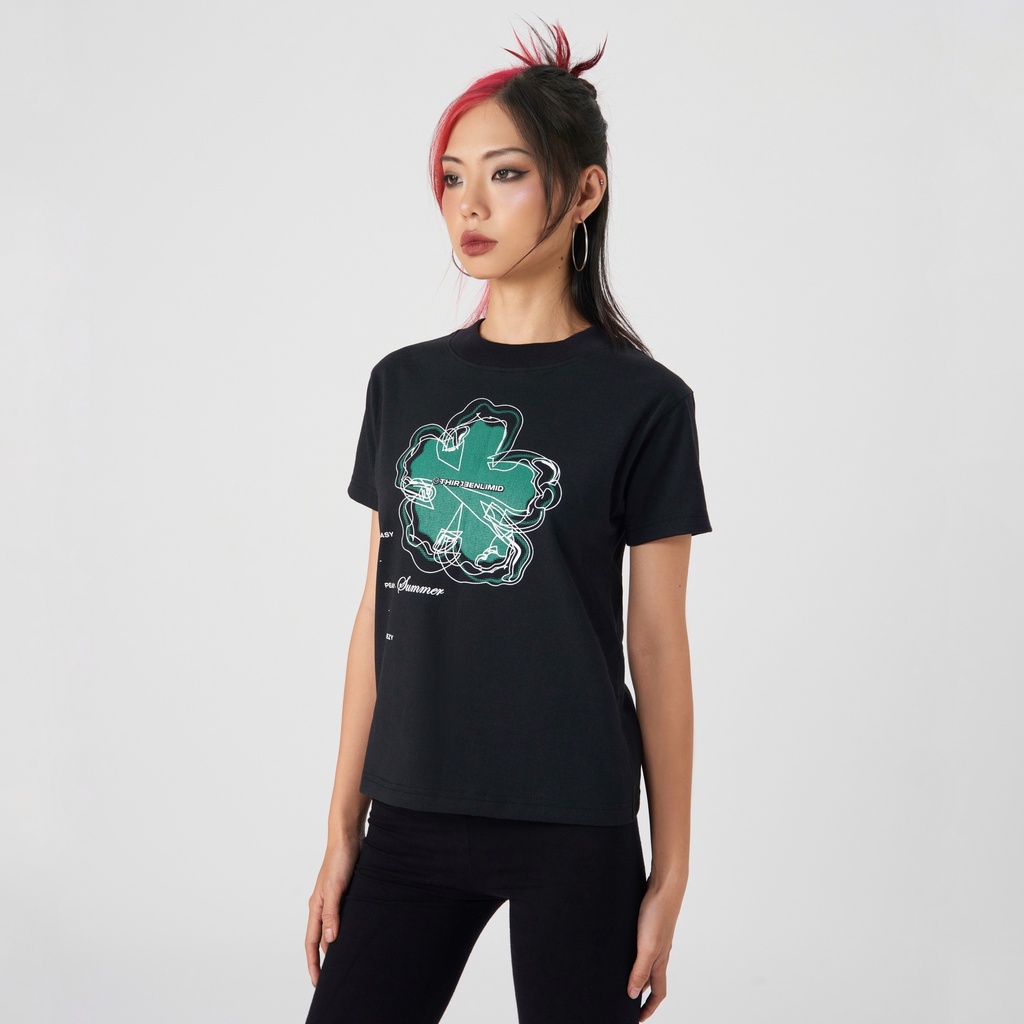 Áo thun nữ ngắn tay Easy black T-shirt