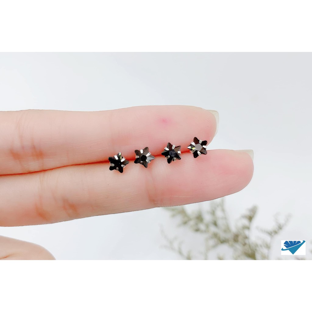 BÔNG TAI NỤ SAO BẠC LẤP LÁNH