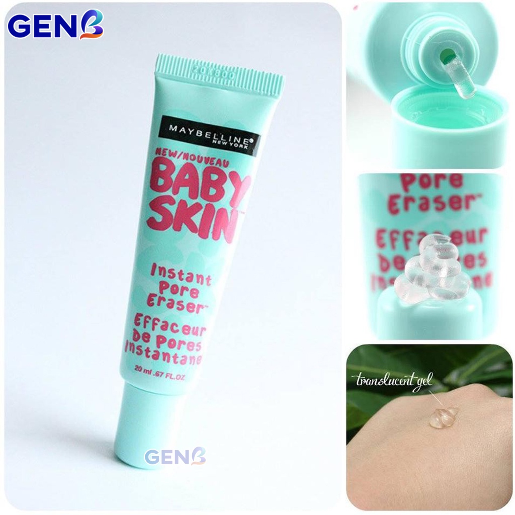 Kem Lót Trang Điểm Maybeline Cho Da Khô, Da Dầu,Nhạy Cảm CHÍNH HÃNG -Kem Lót Kiềm Dầu Maybelline Baby Skin Lâu Trôi GENB