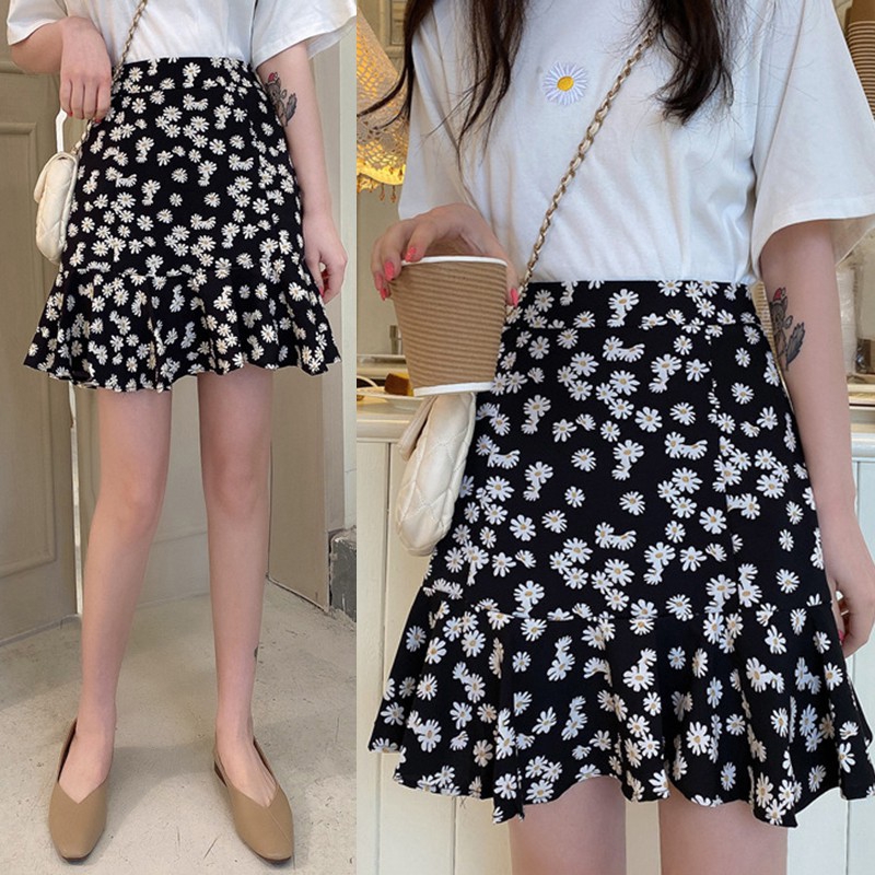 [Baywellfashion]Women Daisy Print Skirts Floral High Waist Skirt | BigBuy360 - bigbuy360.vn