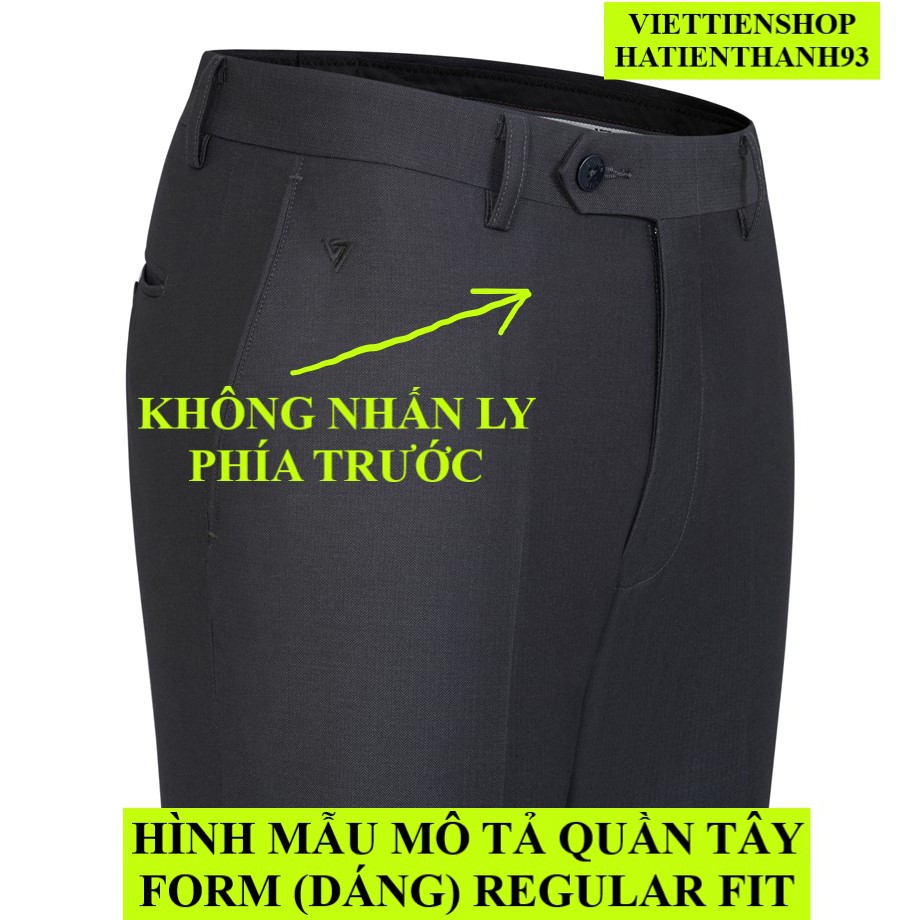 (4161 - RF) QUẦN TÂY VIỆT TIẾN KHÔNG LY MÀU THAN CỦI FORM ÔM VỪA | BigBuy360 - bigbuy360.vn