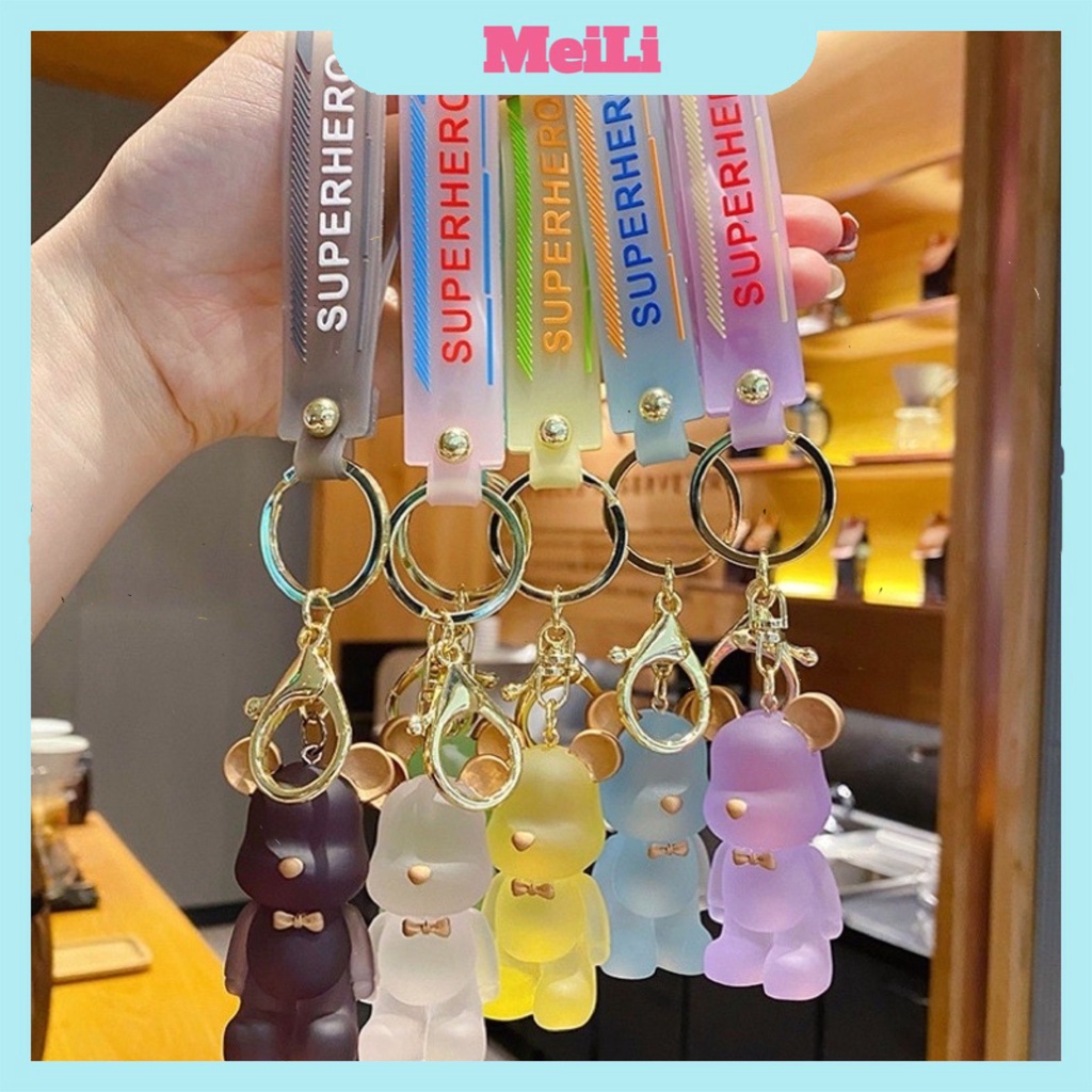 Móc khóa gấu BEARRICK Hàn quốc hoạt hình dễ thương đủ màu sắc hot trend tiktok phụ kiện túi xách Ahung (tuyển sỉ).