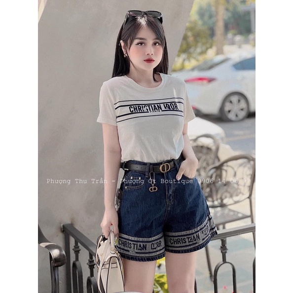 🌿🌿ÁO PHÔNG DIOR TRẮNG SỌC CHỮ