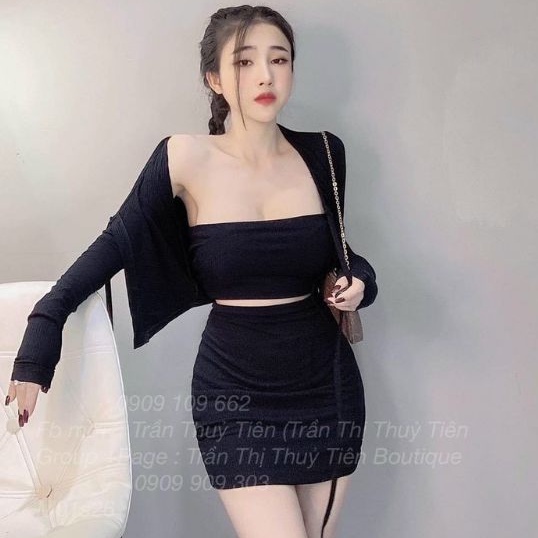 Sét 3 trong 1thun gân cá tính sành điệu