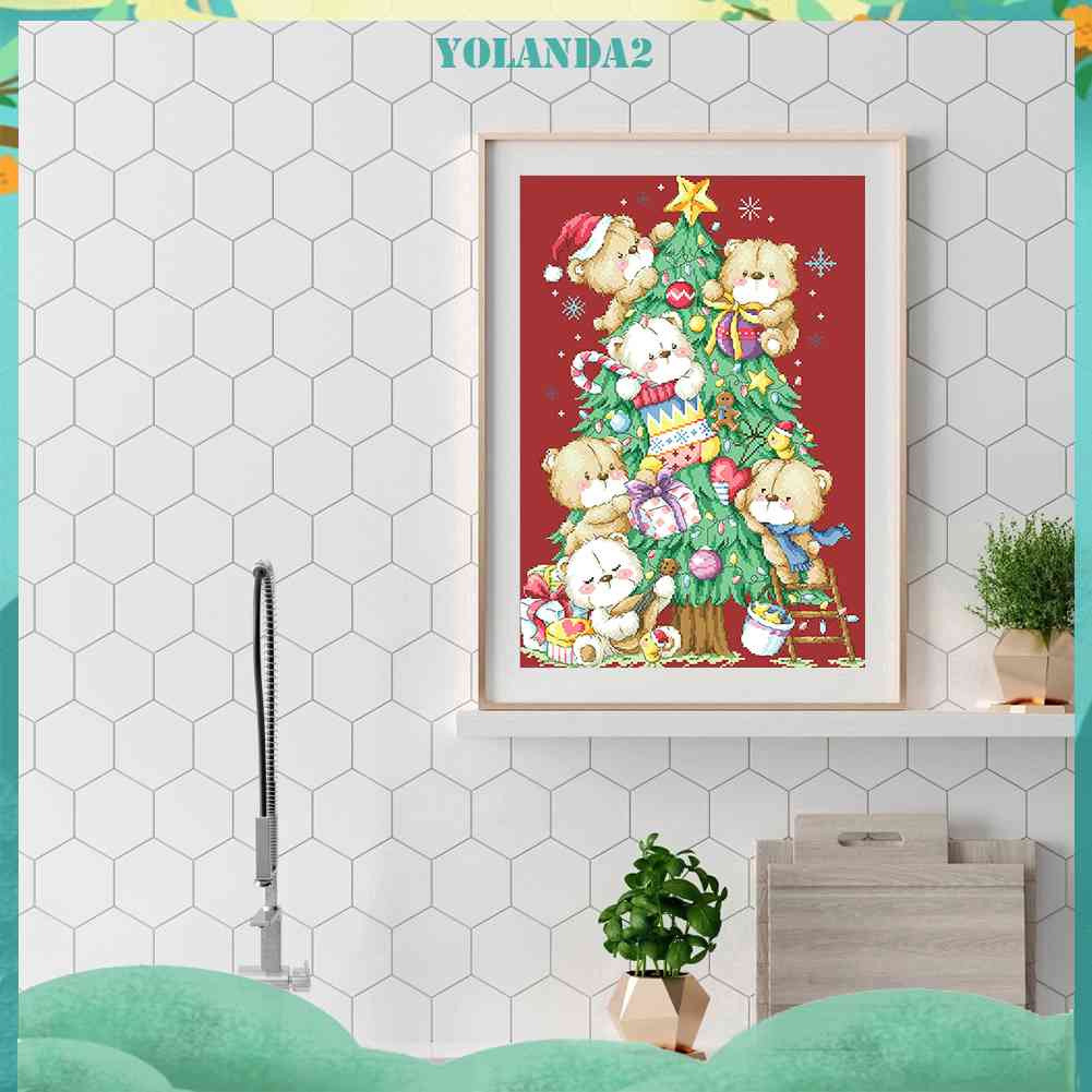 Toàn Bộ Bộ Tranh Thêu Chữ Thập 11CT Hình Cây Thông Noel