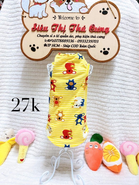 ‼️COMBO 5 ÁO BA LỖ ĐẸP‼️cho thú cưng vải siêu đẹp