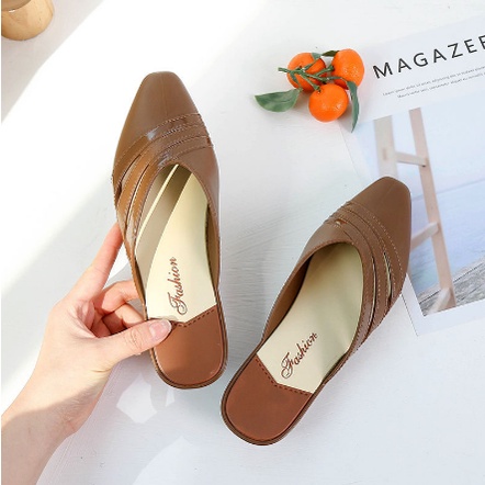 Dép Nhựa Nữ Thời Trang Kiểu Dáng Xinh Xắn - Giày Sục Nữ Mũi Nhọn - Dép Đi Mưa Chống Trượt Tiện Lợi