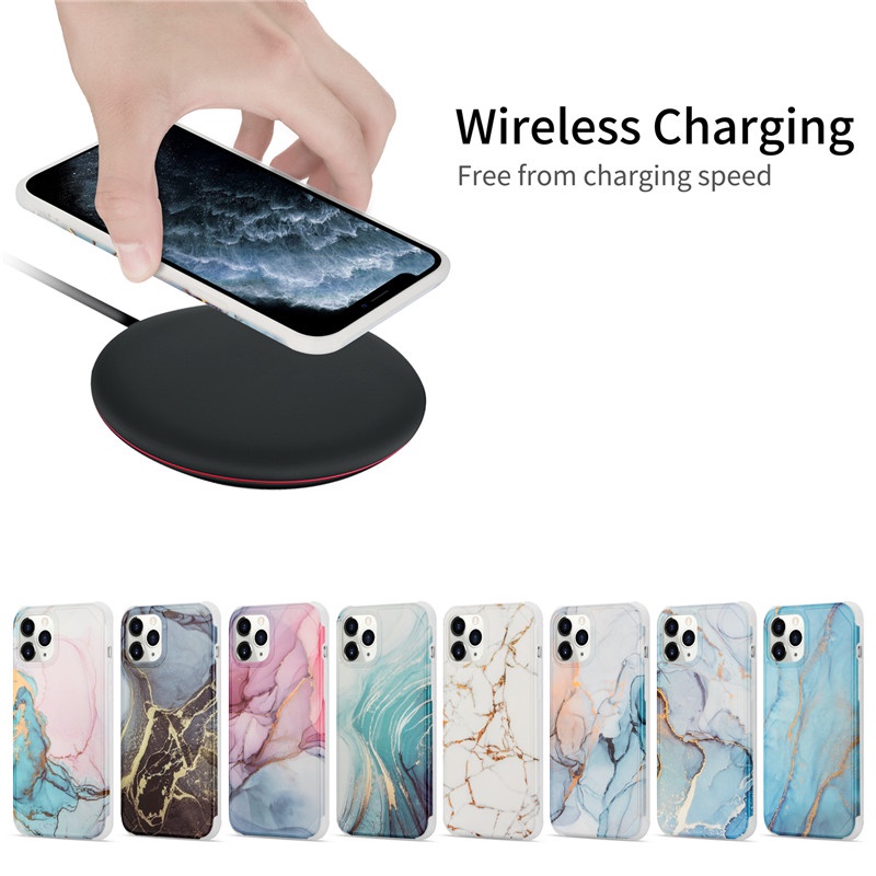 Ốp Điện Thoại TPU Dẻo Họa Tiết Vân Đá Lấp Lánh Sang Trọng Chống Sốc/ Trầy Cho Samsung S22 S21 Plus Ultra S20 FE