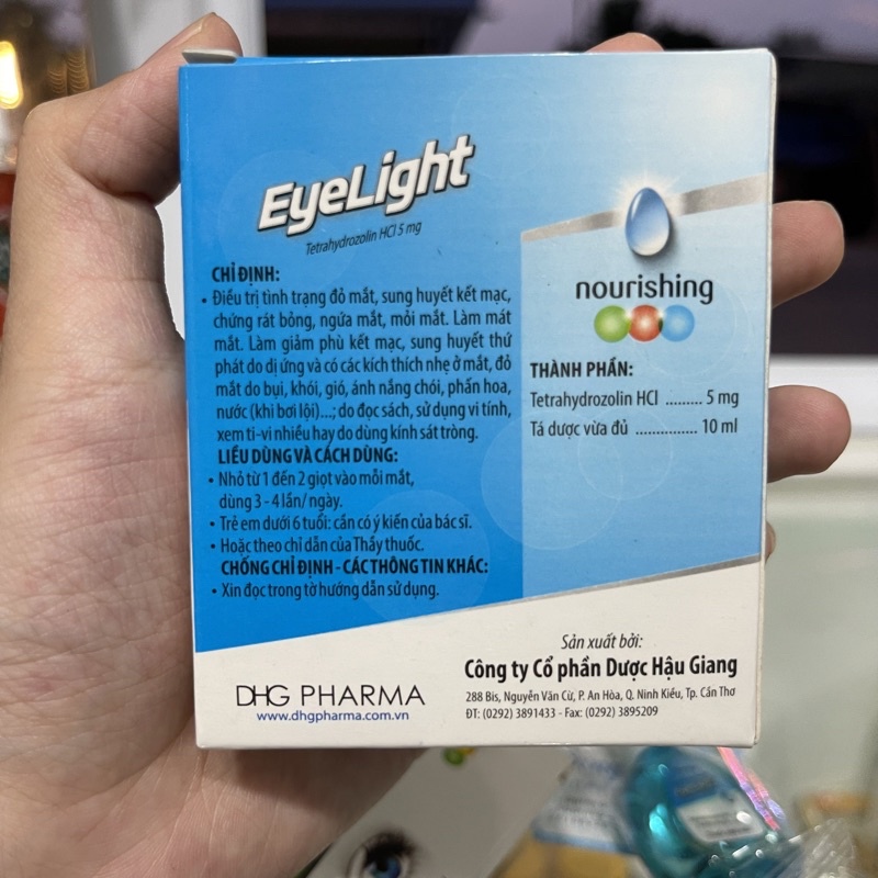 Nhỏ mắt eyelight HG giúp đôi mắt sáng khoẻ