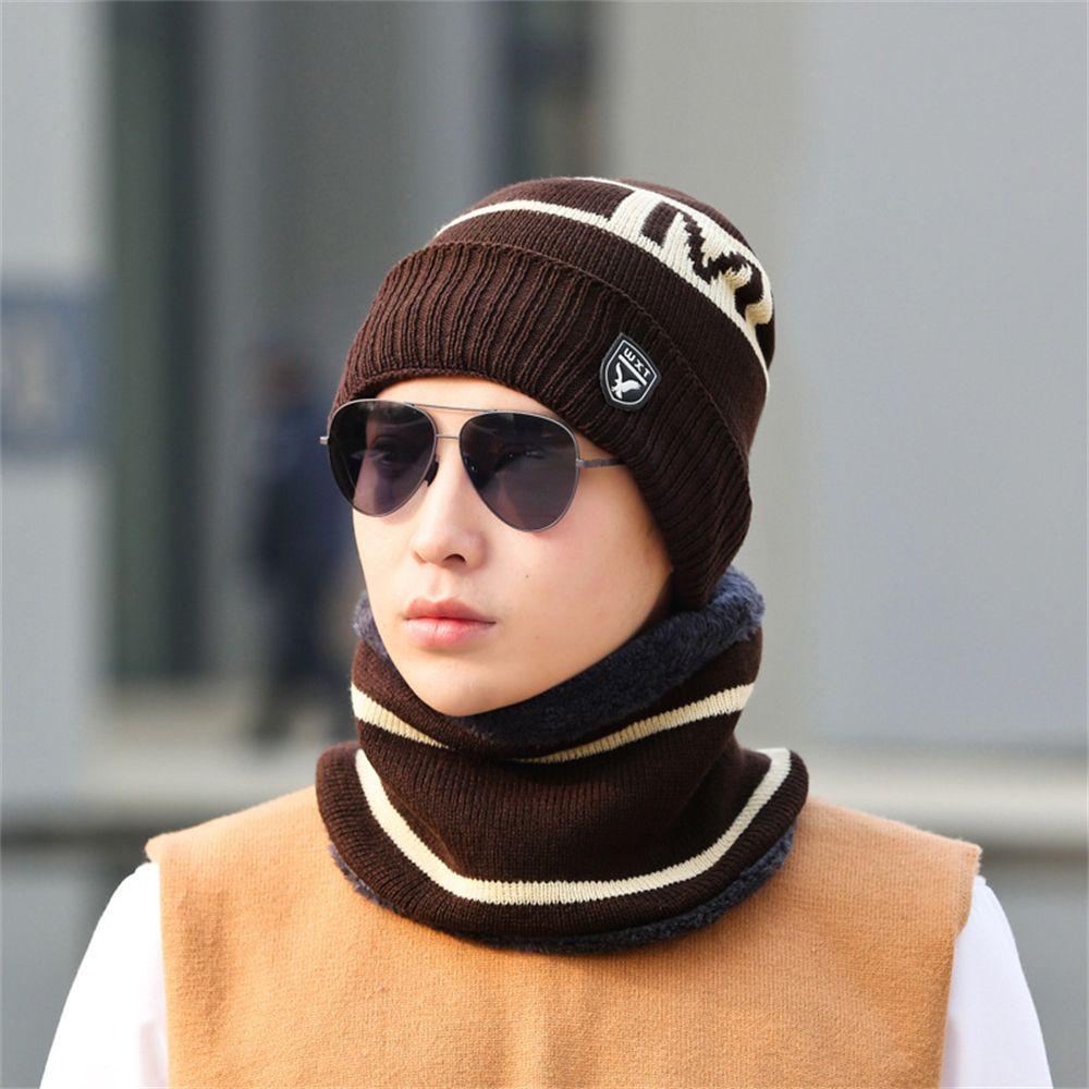 Set 2 Mũ Len Beanie Dày Dặn Thời Trang Cho Nam Nữ