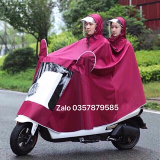[ Sẵn- cao cấp] Áo mưa cao cấp đi 2 người, 1 người kèm mũ kính cỡ lớn