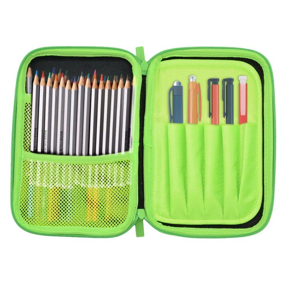 Túi Đựng Bút In Họa Tiết Mosaic Màu Trắng Đen Có Khóa Kéo Tiện Dụng Cho Văn Phòng / Trẻ Em