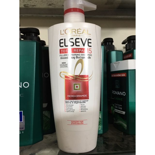 Dầu gội phục hồi tóc hư tổn L'oréal Paris Elseve total repair 650g