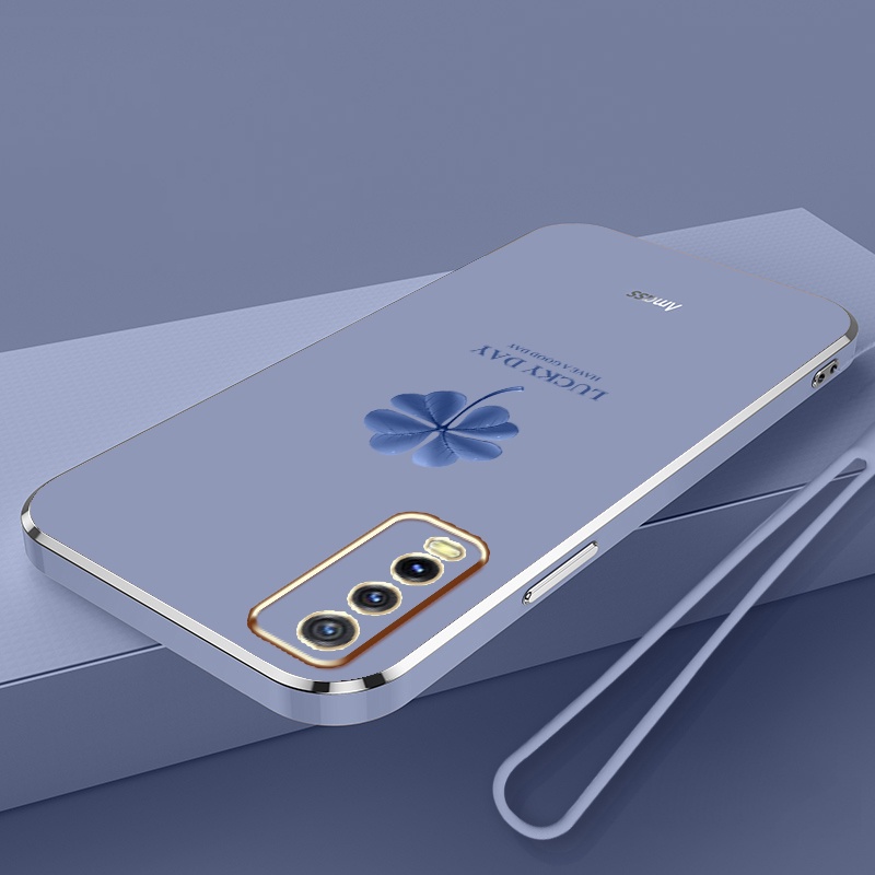 Ốp Điện Thoại Silicon Mạ Hình Cỏ Bốn Lá Cho VIVO V2026 Y20i Y20S Y12S 2021 Y20S G Y20A Y20A Y12A Y3S 2021 Y20T