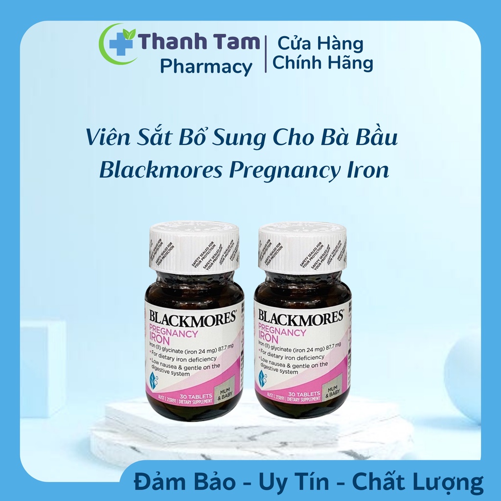 Sắt bầu Blackmores Pregnancy Iron 30 viên bổ sung sắt cho bà bầu