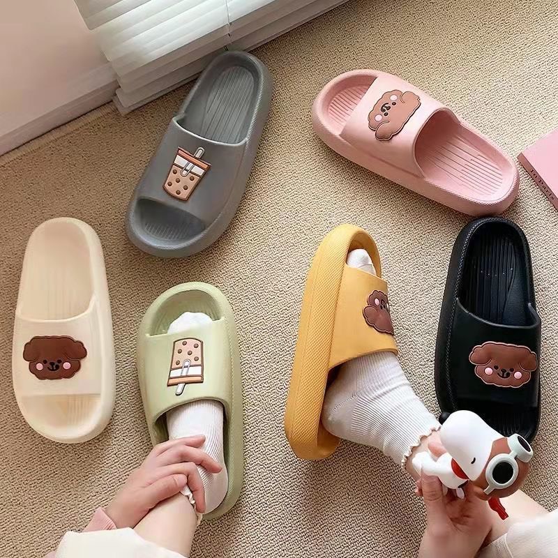 JY409- C3 - Dép  đôi nam nữ gấu Trà Sữa xinh phù hợp cặp đôi  bền chắc giá rẻ ưu đãi