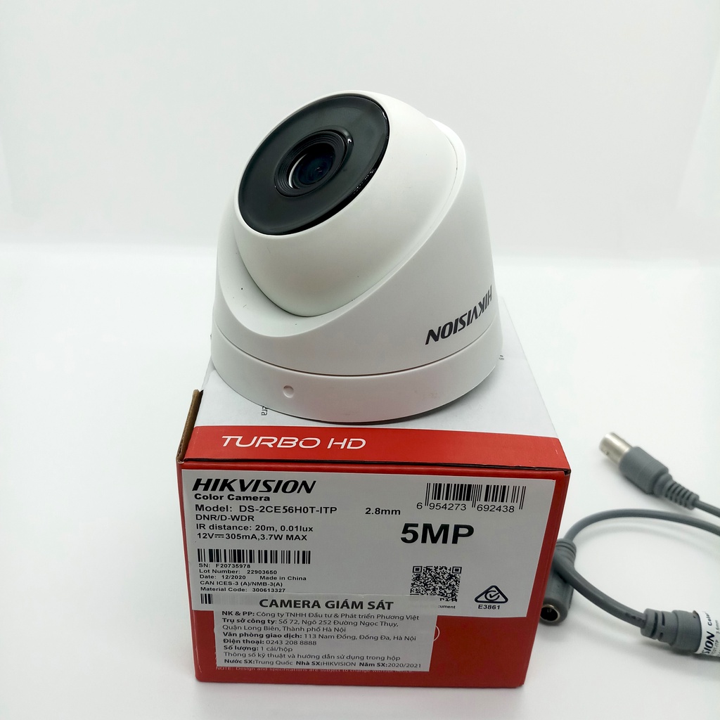 Trọn bộ Camera HIKVISION 5Mp 4 mắt [ Tíc Hợp Mic ] -  Chính hãng, đầy đủ phụ kiện, bảo hành 24 tháng