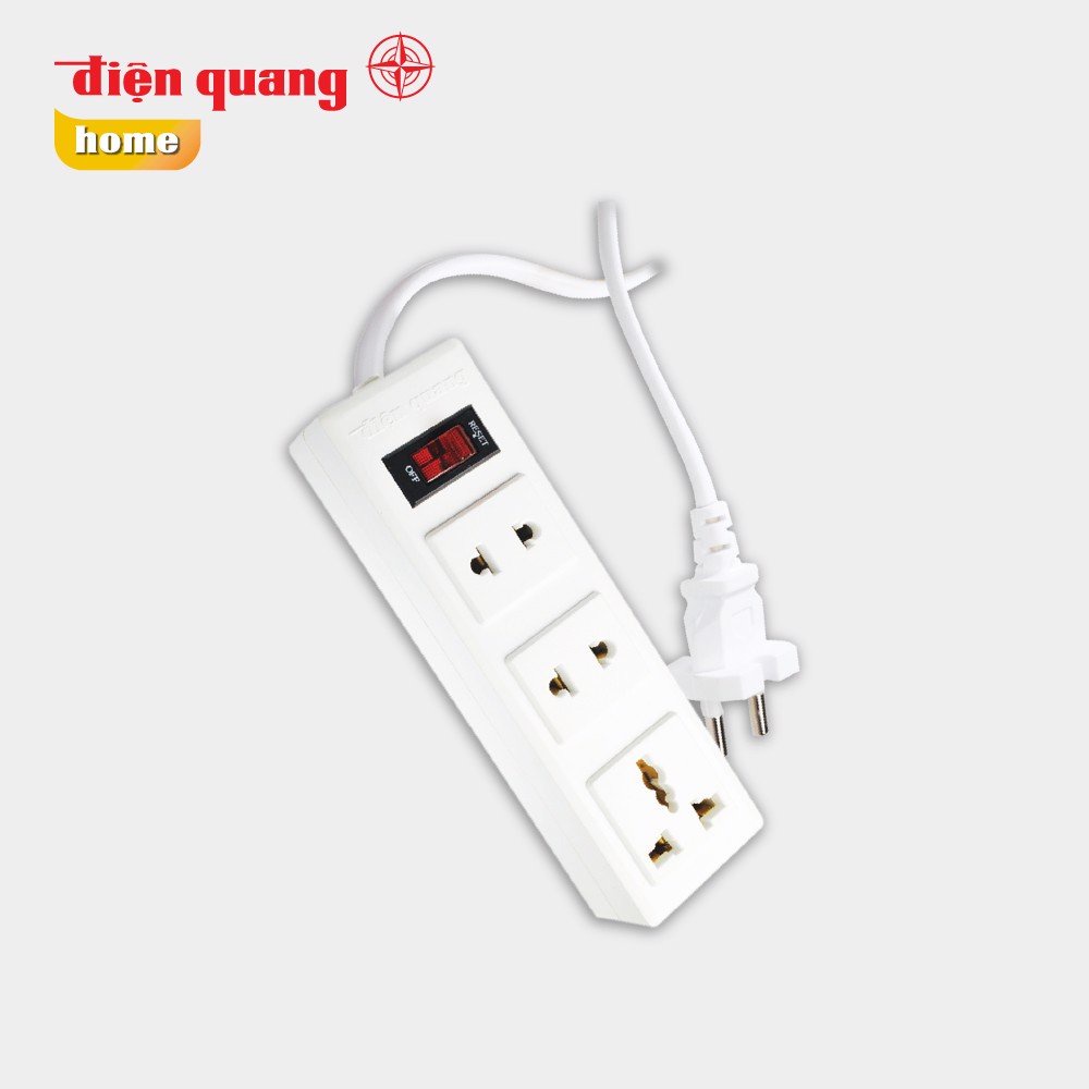 ⚡GIAO HỎA TỐC⚡ Ổ cắm điện 1 lỗ 3 chấu 2 lỗ 2 chấu Điện Quang  002A-02