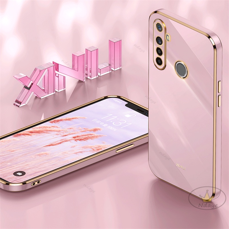 Ốp Lưng Realme 5 5s 5i 6i 5pro 6 7 Narzo 20 pro 7 8 8 Pro 8 5G Thoại Tpu Màu Trơn Bảo Vệ Camera Cho Ốp Điện Realme 5 NDYZB