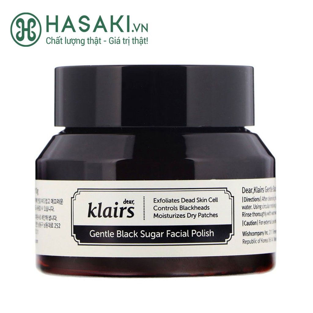 Tẩy Tế Bào Chết Cho Mọi Loại Da Klairs Gentle Black Sugar Facial Polish 60g