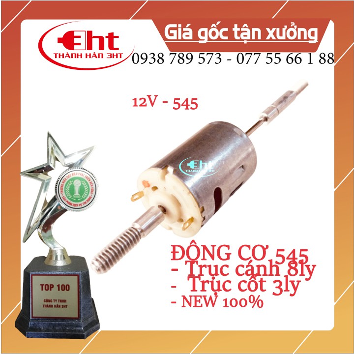 Mô tơ đầu quạt 12v sử dụng bình ắc quy DC12v