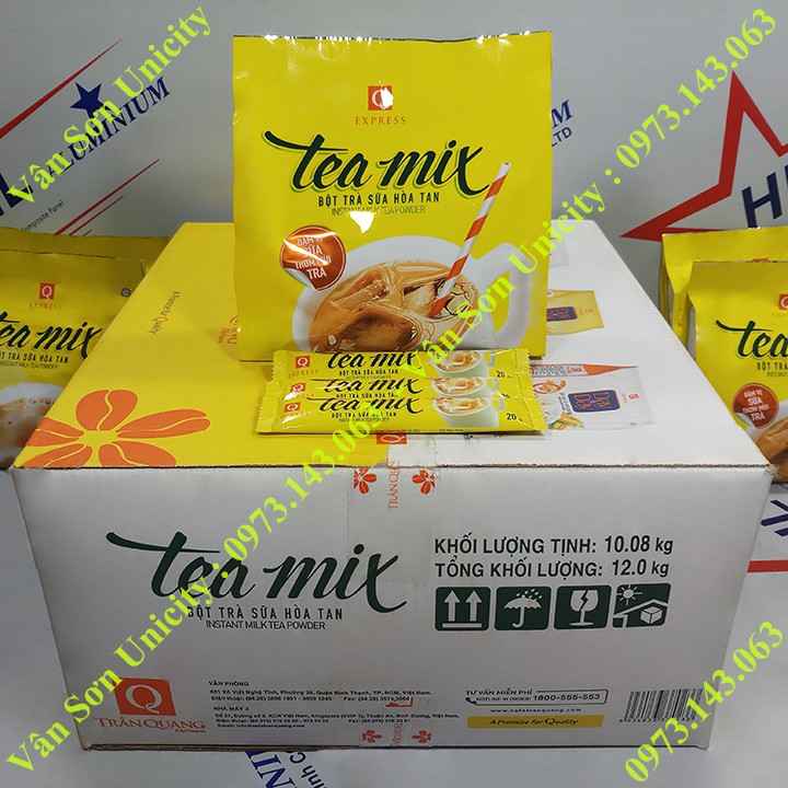 Thùng Trà sữa Tea mix Trần Quang 21 bịch 480g (24 gói dài * 20g)