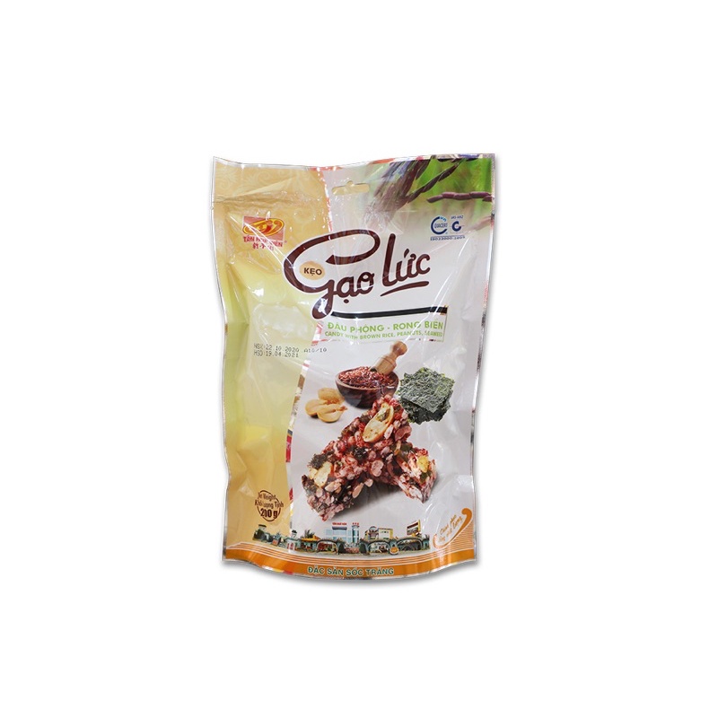 KẸO GẠO LỨC ĐẬU PHỘNG RONG BIỂN GÓI 200g